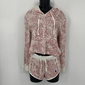 Champion Activewear Leopard Print Short and Top Lounge Set Women’s Size Small